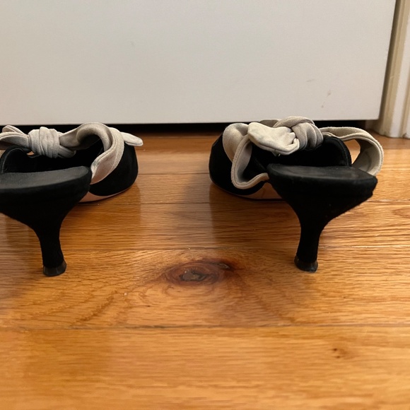 M.GE Black and Cream Mules - Picture 2 of 8